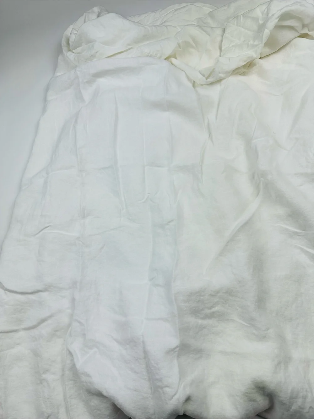West Elm White Queen Size Linen Duvet Comforter Cover